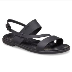 Crocs Tulum Strappy Sandal Women Size 11 Sandals 206753 Black Water Shoes